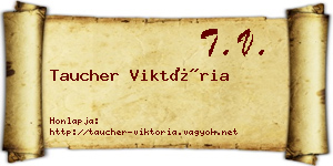 Taucher Viktória névjegykártya