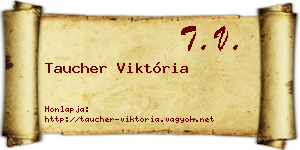 Taucher Viktória névjegykártya